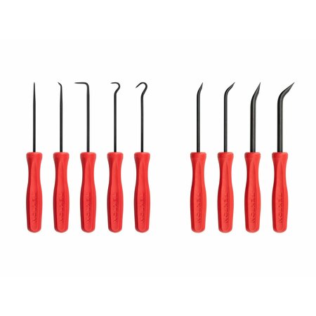 TEKTON Pick, Hook and Mini Pry Bar Set 9-Piece LVR10001